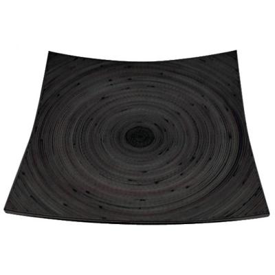 Black Bamboo Square Platter - Small